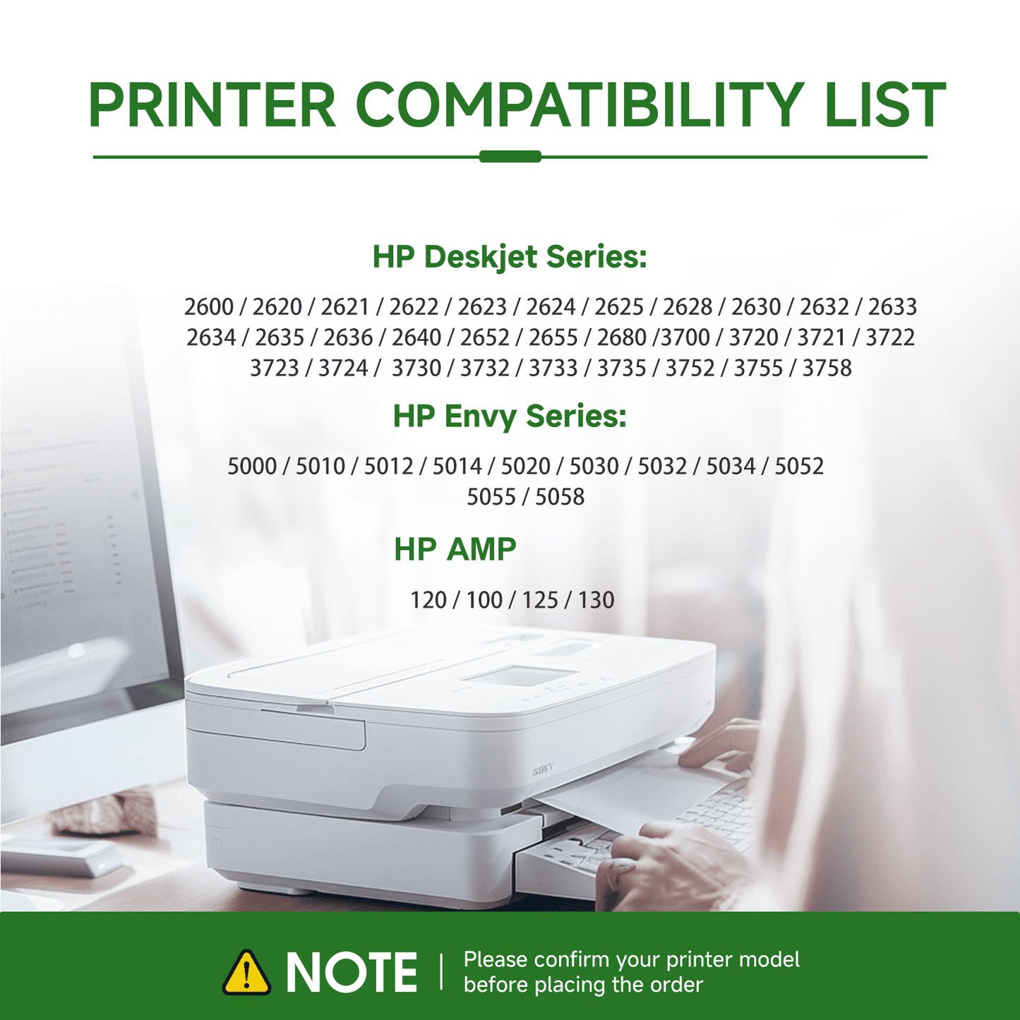 65XL Black Ink Cartridges Compatible for HP ink 65 Printer Ink for DeskJet 2622 2624 ENVY 5010 5012 5030 5020