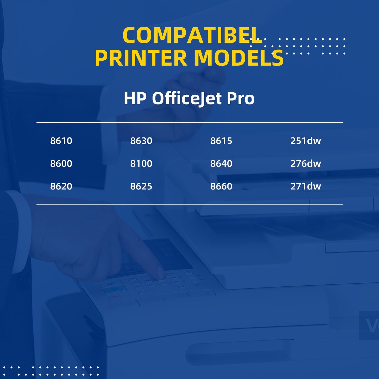 950XL 951XL Ink Cartridge Compatible for HP 950XL and 951XL Ink Cartridges for fficeJet Pro 8600 8610 8615 8630 with Pro 251dw 276dw Printer (2Black 2Cyan 2Magenta 2Yellow,8-Pack)