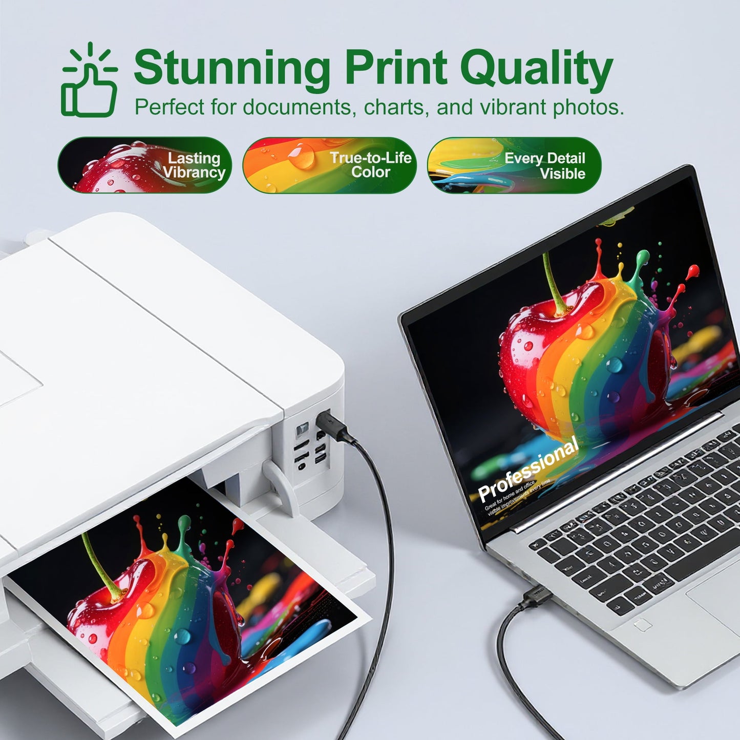 64XL Ink Compatible for HP 64 Ink Cartridge Combo Pack for Envy Photo 7855 7858 7155 7120 6252 6255 7800 7100 7158 7164 Tango Series Printer (1 Black, 1Color)