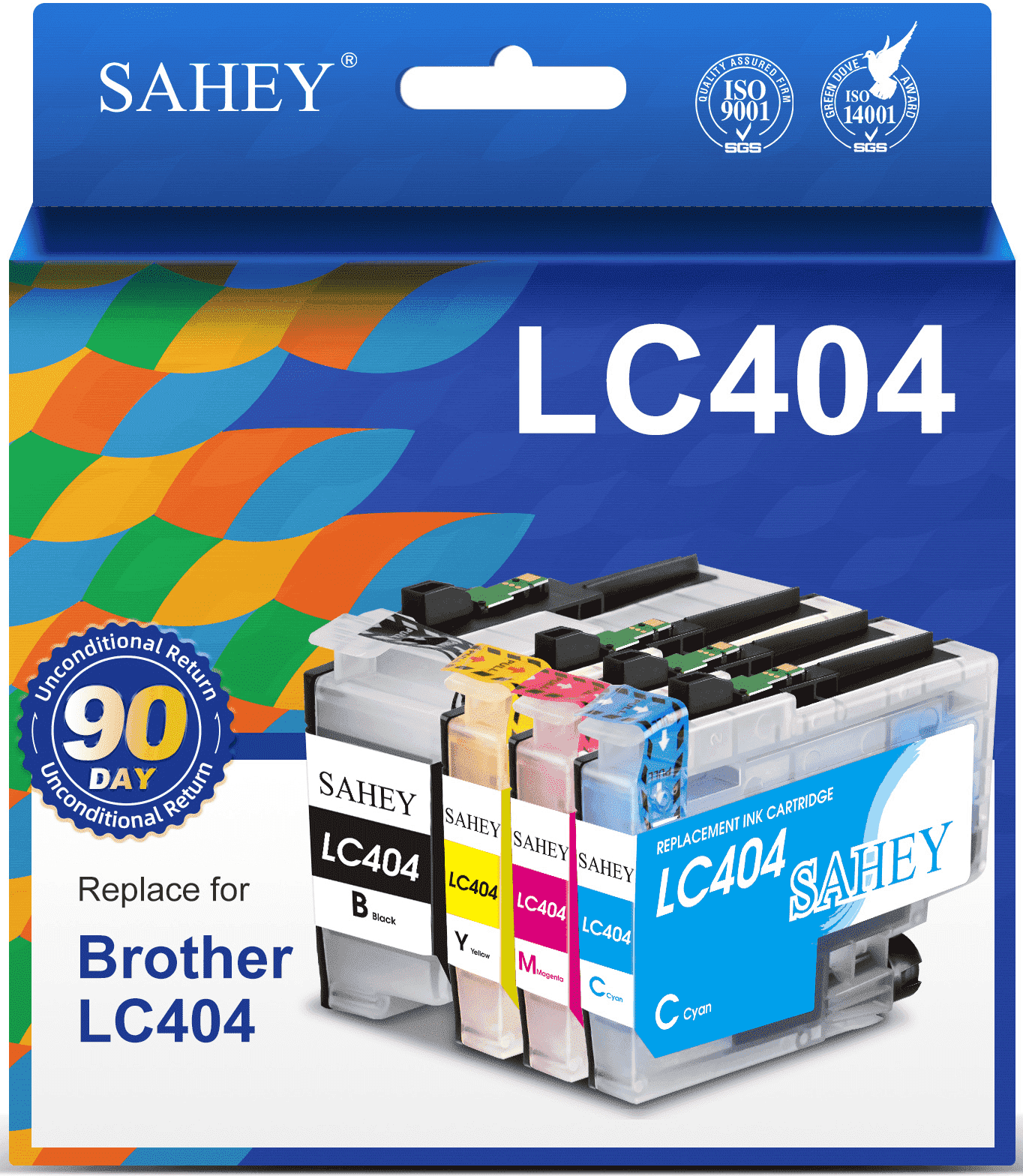 LC404 Ink Cartridge Compatible for Brother LC404 Ink for MFC-J1205W XL MFC-J1215W MFC-J1205W Printer Ink ( 4 Pack,Black Cyan Magenta Yellow)