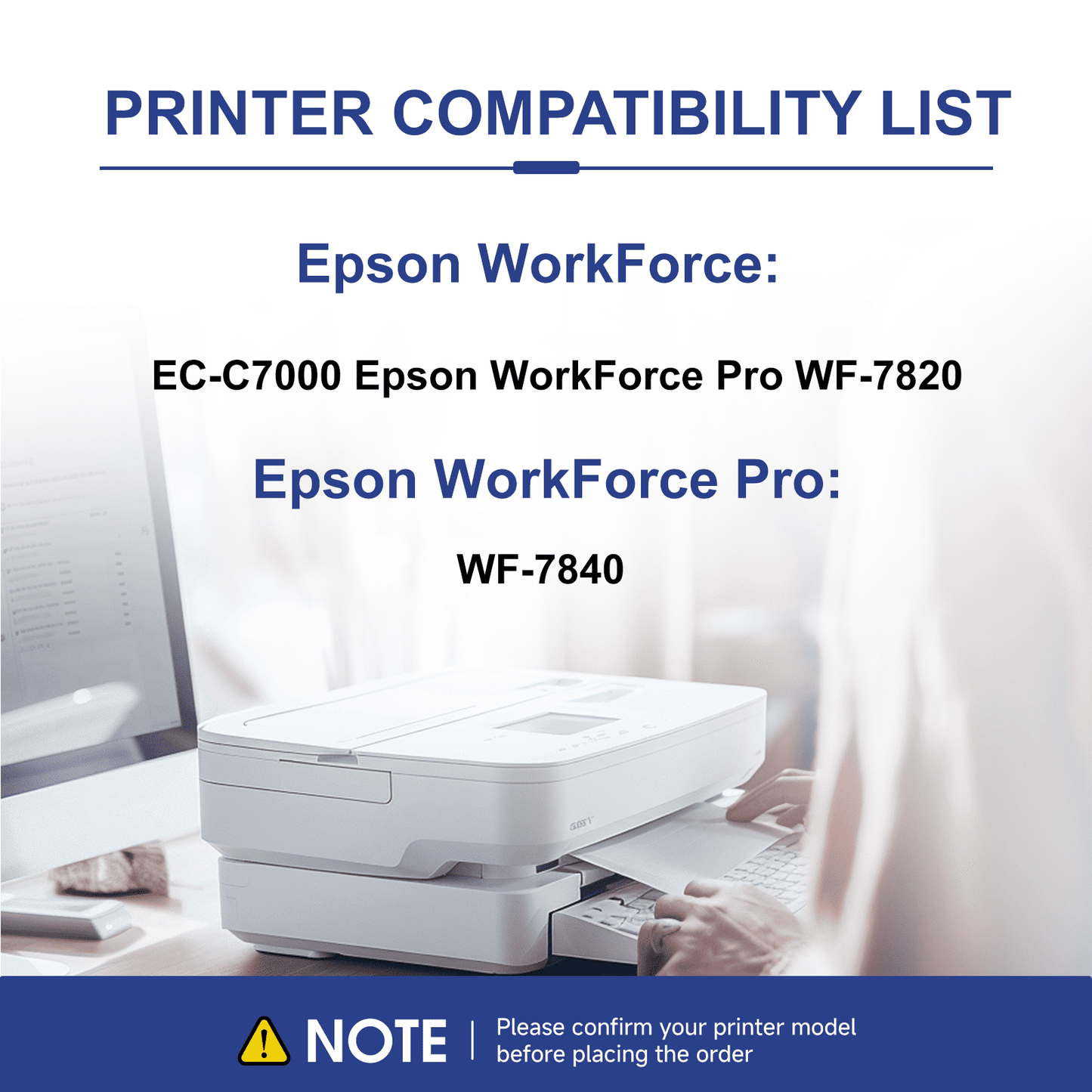 812XL Ink Cartridges Compatible for Epson 812 Ink Replacement for Epson Workforce Pro WF-7820 WF-7840 EC-C7000 Printer (Black Cyan Magenta Yellow, 4 Pack)