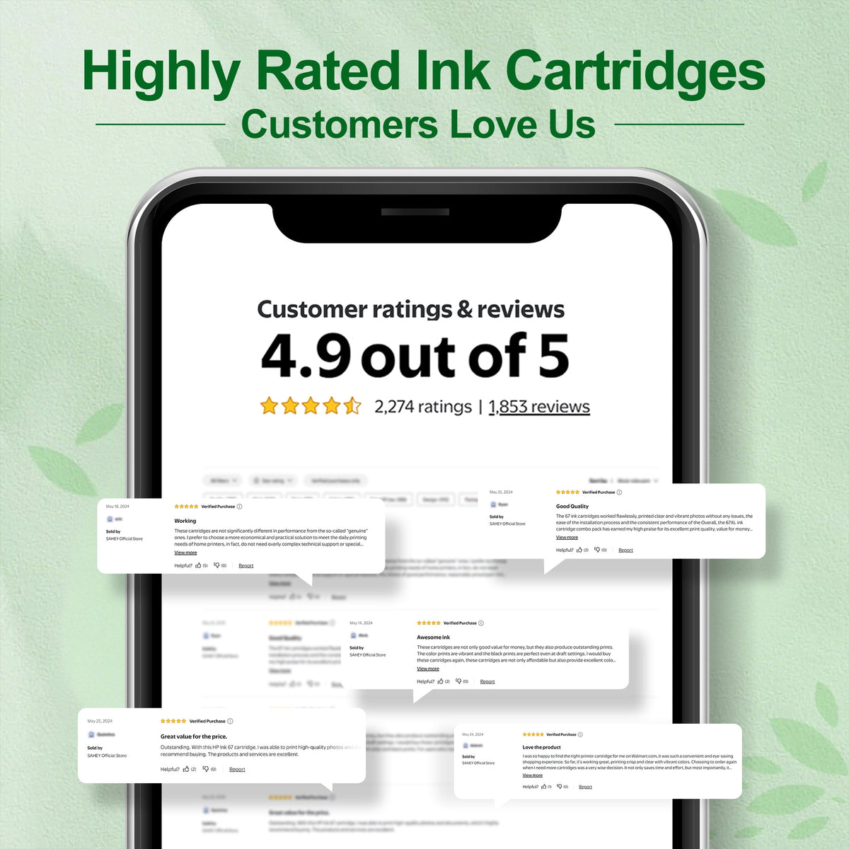61XL Black Ink Cartridges Compatible for 61 Ink Cartridge Printer Ink for Envy 4500 Deskjet 1000 1056 1510 1512 1010 1055 OfficeJet 4630 (2 Black)