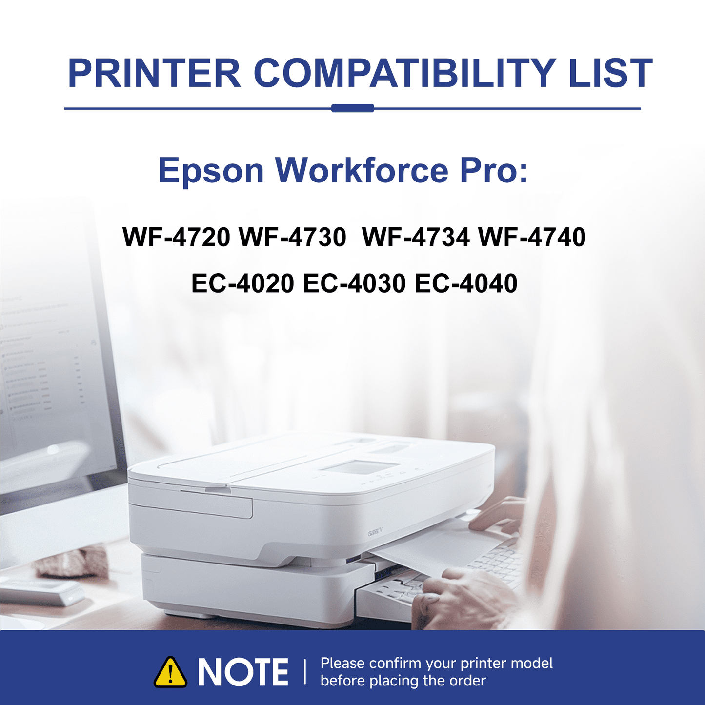 802 XL Ink Cartridge Compatible for Epson 802XL Ink Replacement for Workforce Pro WF-4734 WF-4730 WF-4740 Printer (Black Cyan Magenta Yellow, 4-Pack)