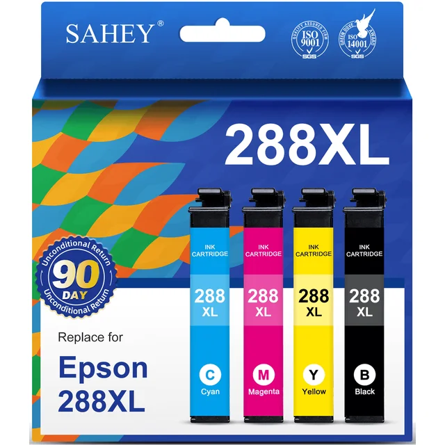 288XL Ink Cartridge for Epson ink 288 288XL to use with Expression Home XP-440 XP-446 XP-330 XP-340 XP-430 Printer(4 Pack,Black Cyan Magenta Yellow)