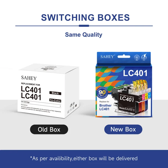 LC401XL Ink Cartridge for Brother LC401 LC401XL for Brother MFC-J1010DW MFC-J1012DW MFC-J1170DW Printer (Black, Cyan, Magenta, Yellow, 4 Pack)