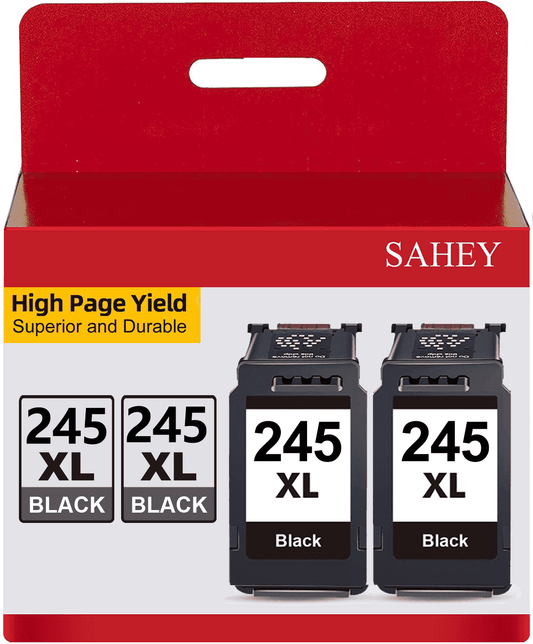 245XL Ink Cartridges Compatible Replacement for Canon ink 245 and 246 for PG-245XL CL-246XL for MX490 MG2522 MX492 MG2520 Printer(2 Black)