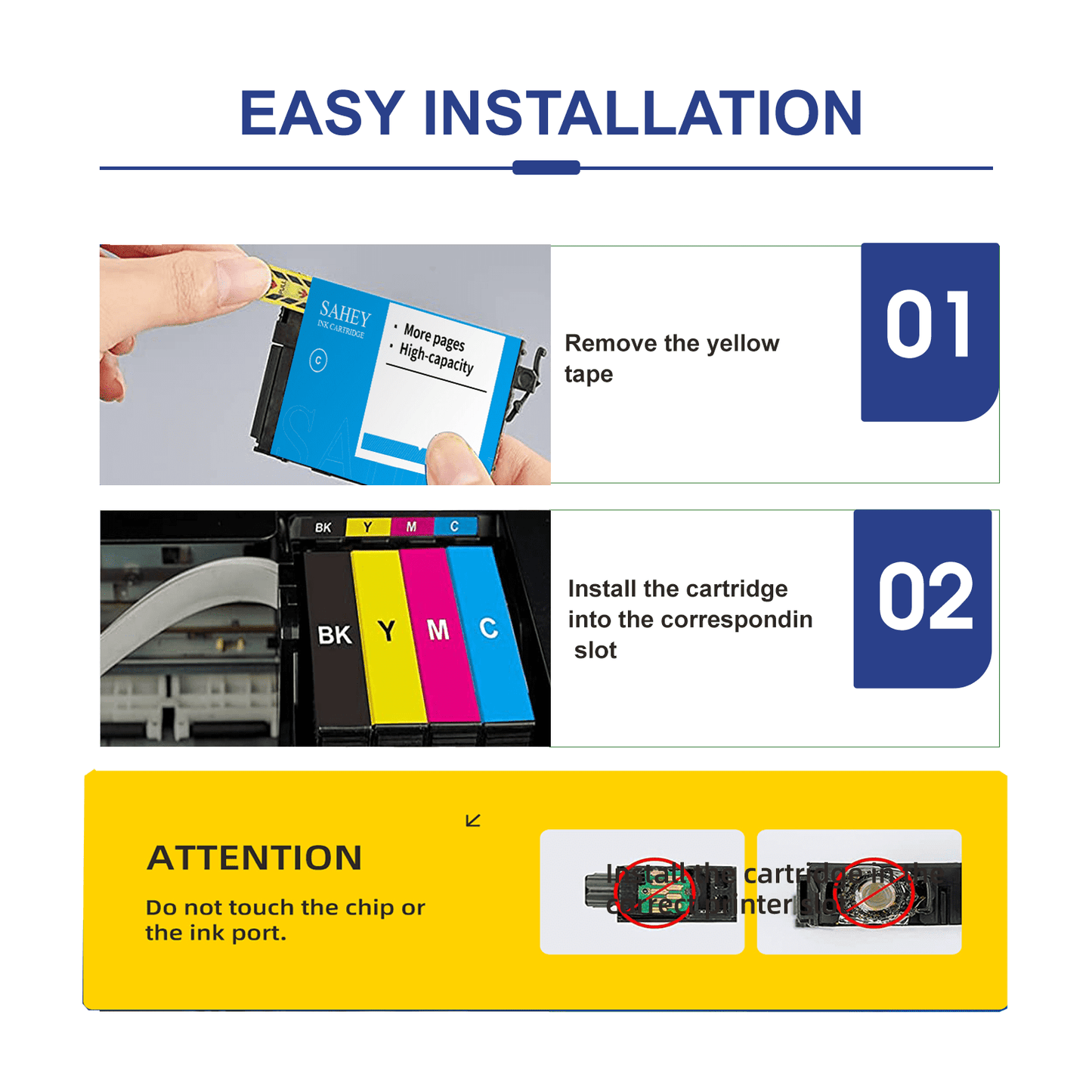 222XL Ink Cartridge Compatible for Epson 222 Ink Cartridges Replacement for Epson Workforce WF-2960 XP-5200(2 Black)