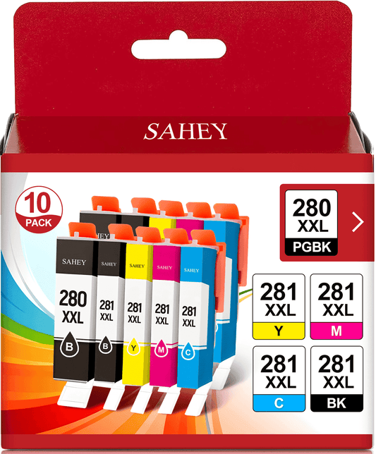 280 281XL ink cartridge Compatible  for Canon PGI-280XXL CLI-281XXL Compatible with Pixma TS8300 TS6120 TR7520 TR8520 TS6120 TS6220 TS8120 TS8220 Printer ink(10-Pack)