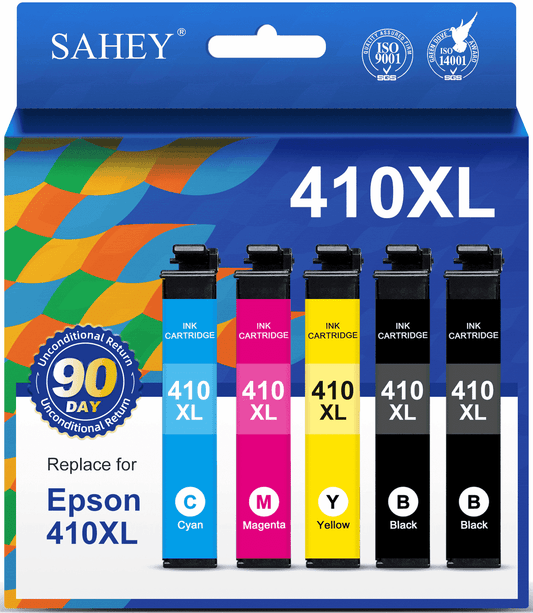 410XL Ink Cartridge Compatible for Epson 410XL 410 XL Replacement for Epson Expression XP-830 XP-640 XP-530 XP-630 XP-635 XP-7100(5 Pack, Black Cyan Magenta Yellow)