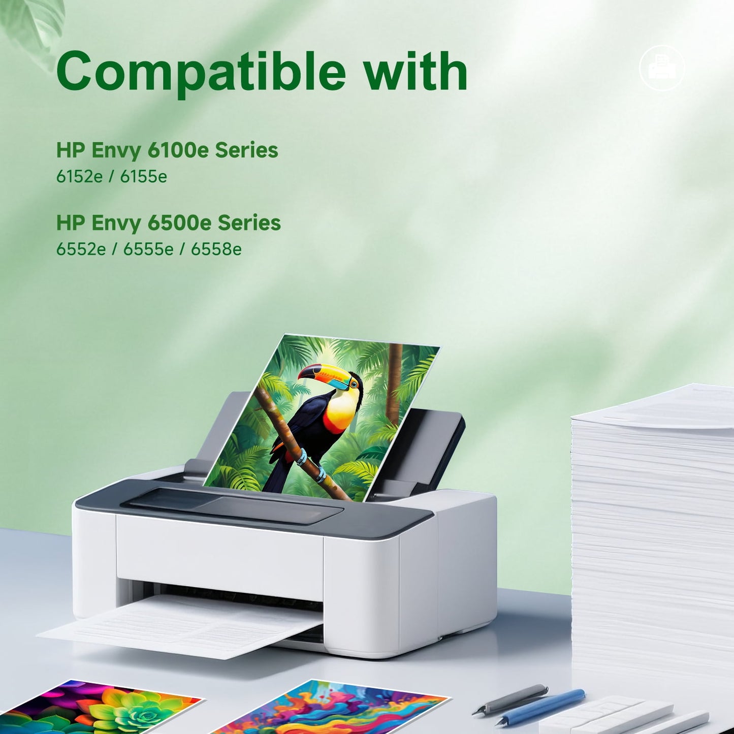 68XL Ink Cartridges High Yield for HP 68 68e, Black and Tri-Color Combo Pack  Compatible with HP Envy 6152e 6155e 6552e 6555e 6558e Printers