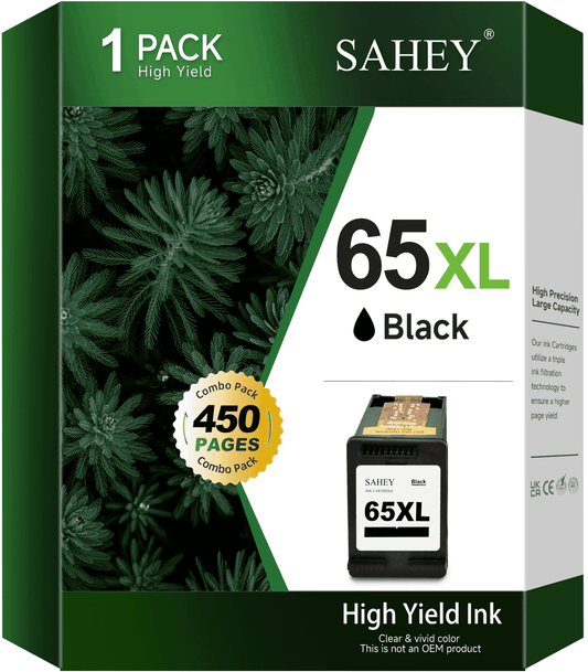 65XL Black Ink Cartridges Compatible for HP ink 65 Printer Ink for DeskJet 2622 2624 ENVY 5010 5012 5030 5020