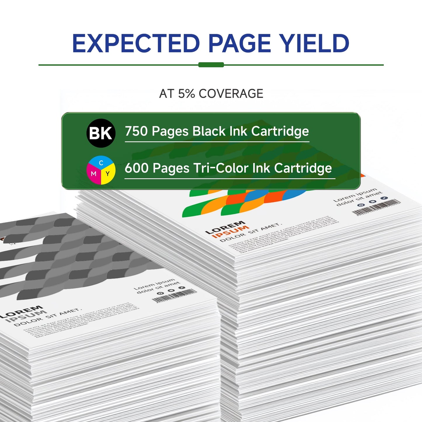 67XL Ink Cartridge Compatible for HP 67 Ink Cartridge for DeskJet 2700 2700e 2752 2752e 2755 2755e Envy 6000 6055 6055e Printer, 3Pack (2 Black and 1 Tri-Color)