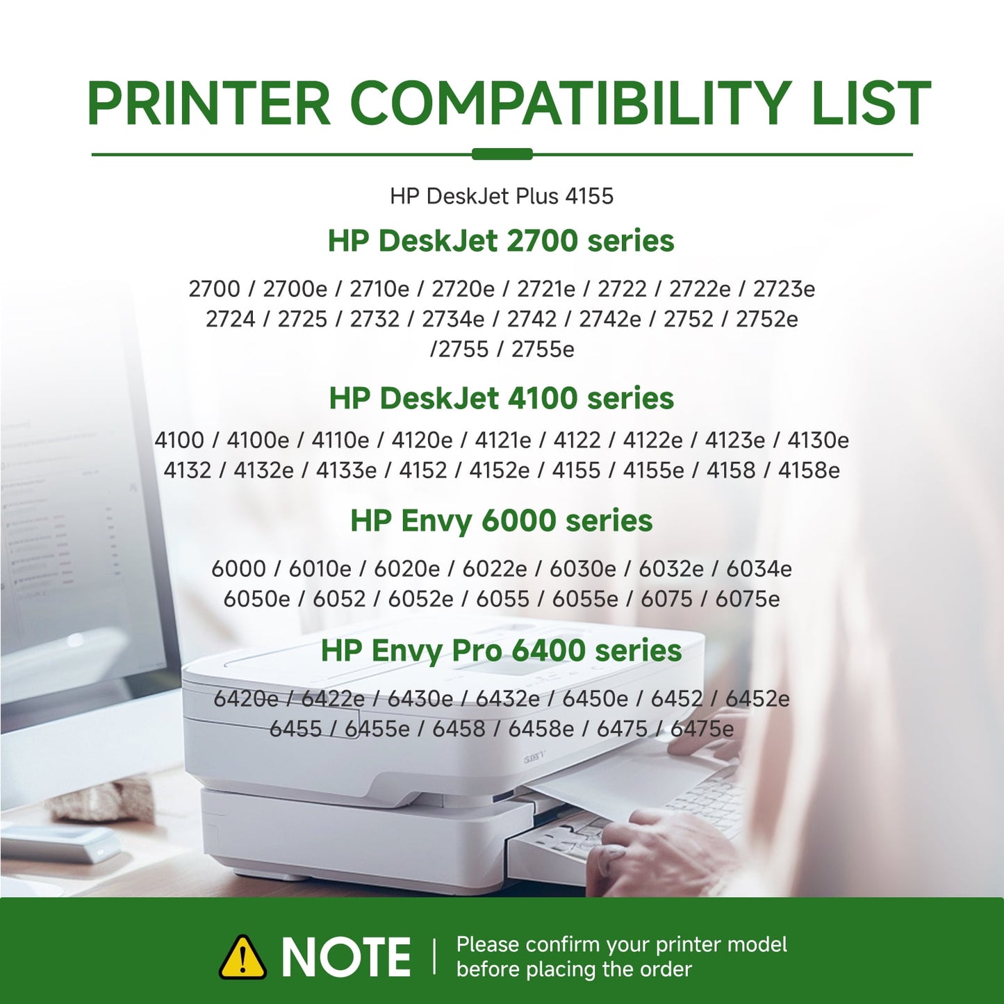 67XL Ink Cartridge Compatible for HP 67 Ink Cartridge for DeskJet 2700 2700e 2752 2752e 2755 2755e Envy 6000 6055 6055e Printer, 3Pack (2 Black and 1 Tri-Color)