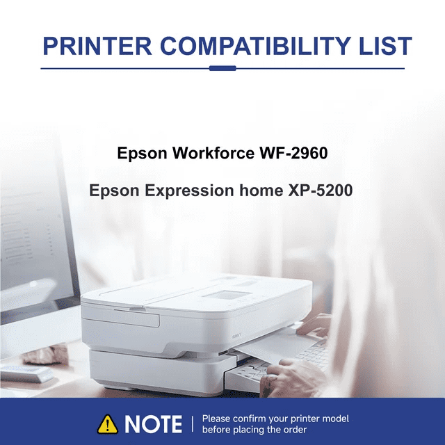 222XL Ink Cartridge Compatible for Epson 222 Ink Cartridges Replacement for Epson Workforce WF-2960 XP-5200(2 Black)