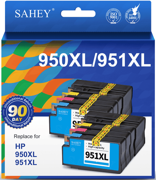 950XL 951XL Ink Cartridge Compatible for HP 950XL and 951XL Ink Cartridges for fficeJet Pro 8600 8610 8615 8630  with Pro 251dw  276dw Printer (2Black  2Cyan  2Magenta  2Yellow，8-Pack)