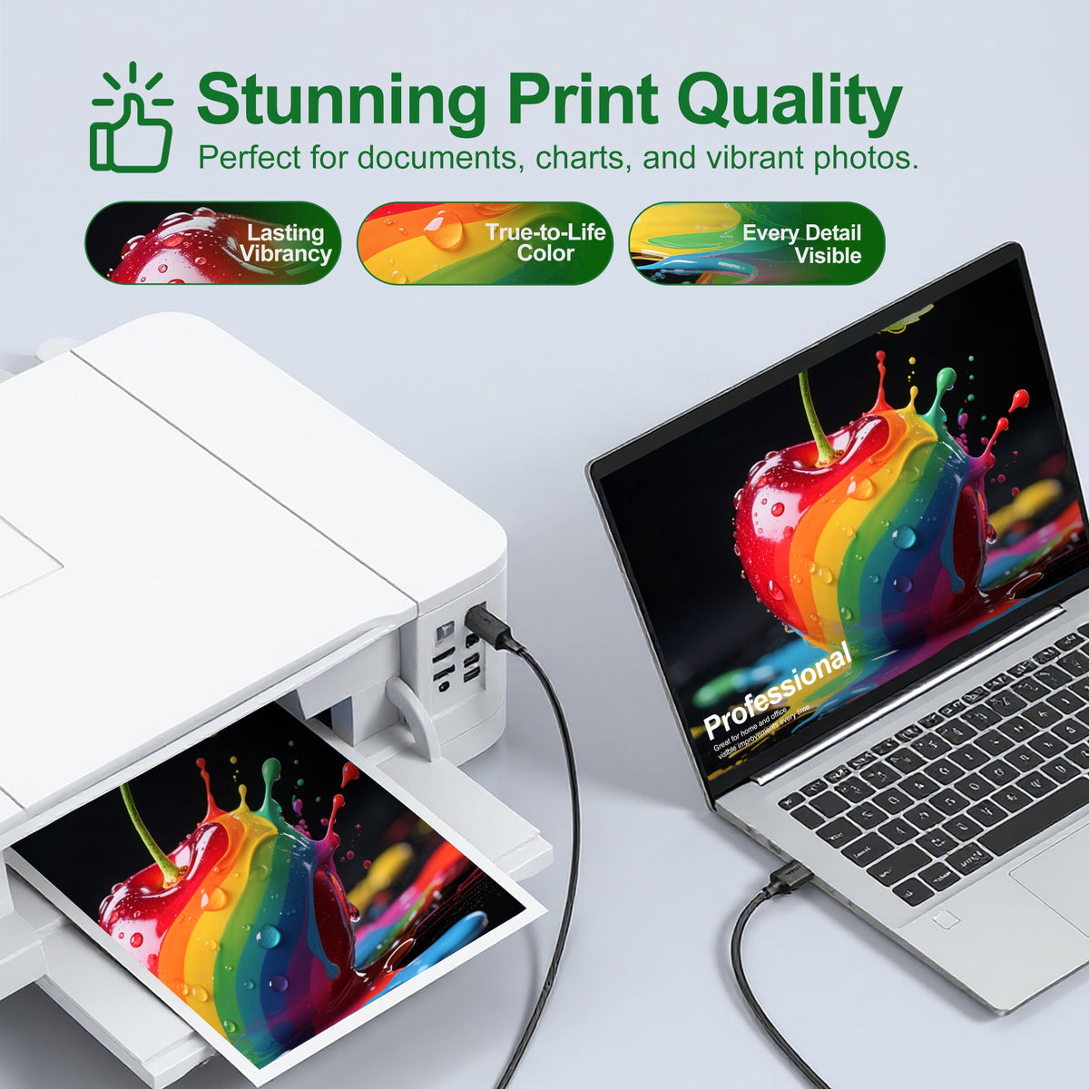 64XL Ink Compatible for 64 Ink Cartridge Combo Pack for Envy Photo 7855 7858 7155 7120 6252 6255 7800 7100 7158 7164 Tango Series Printer (1 Black, 1Color)