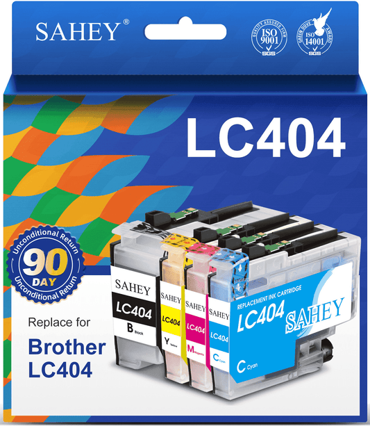 LC404 Ink Cartridge Compatible for Brother LC404 Ink for MFC-J1205W XL  MFC-J1215W  MFC-J1205W  Printer Ink ( 4 Pack，Black Cyan Magenta Yellow)