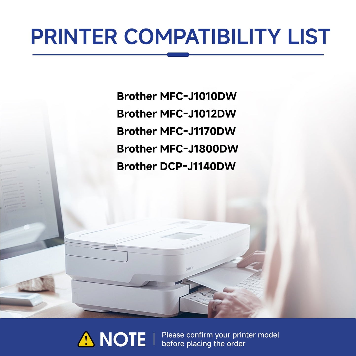 LC401XL Ink Cartridge Compatible  for Brother LC401 LC401XL for MFC-J1010DW MFC-J1012DW MFC-J1170DW Printer (Black, Cyan, Magenta, Yellow, 4 Pack)